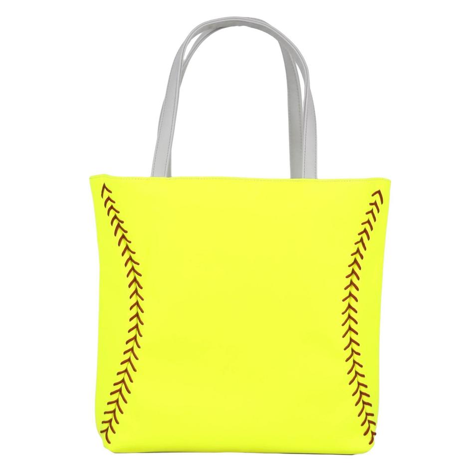 Softball Tote Hand Bag - Authentic Softball Material